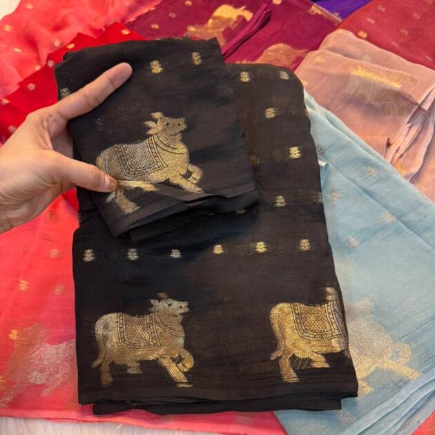 Viscose Russian Weaving Saree