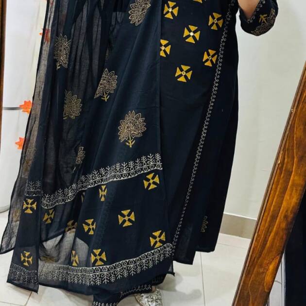 Cotton Block Print Salwar Suit