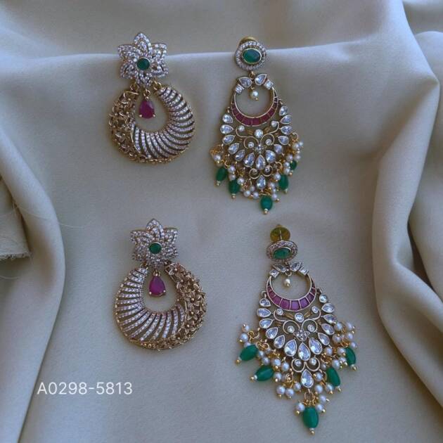 Kundan Chandbali Earrings
