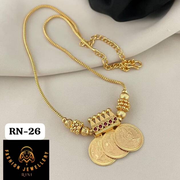 Lakshmi Coin Charm Necklace