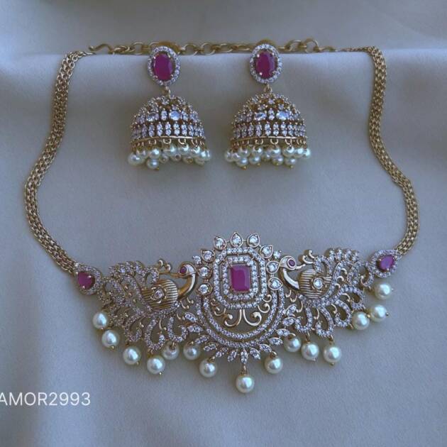 Meher Ruby Jhumki Set