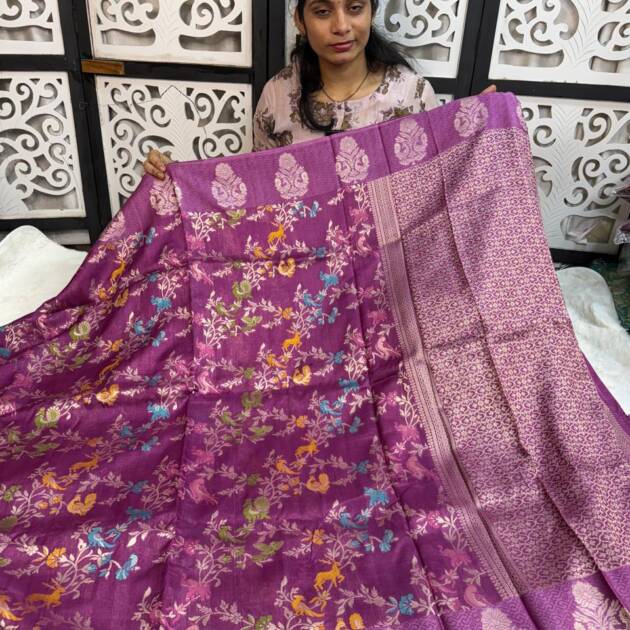 Tusser Georgette Saree