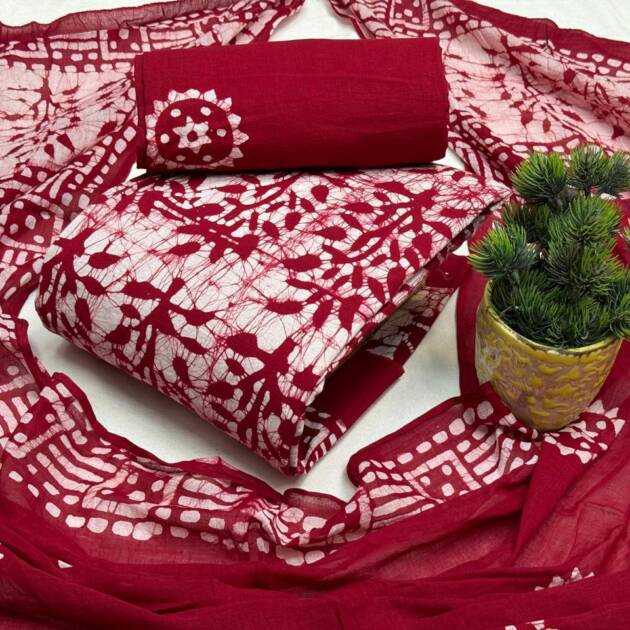 Cotton Batic Printed Dress Matrials