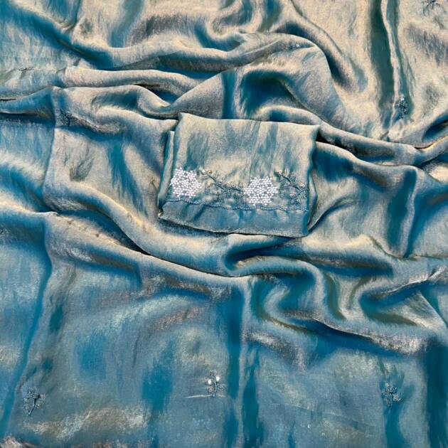 Soft Silk Full Embroidery Work Saree