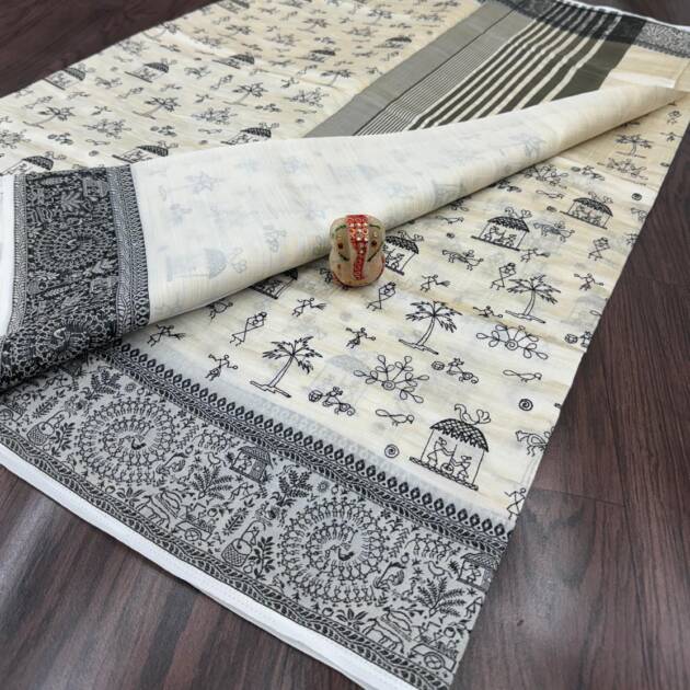 Tussar Warli Silk Saree