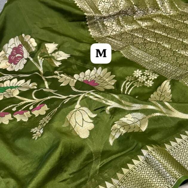 Benaresi  Green Mango Sarees