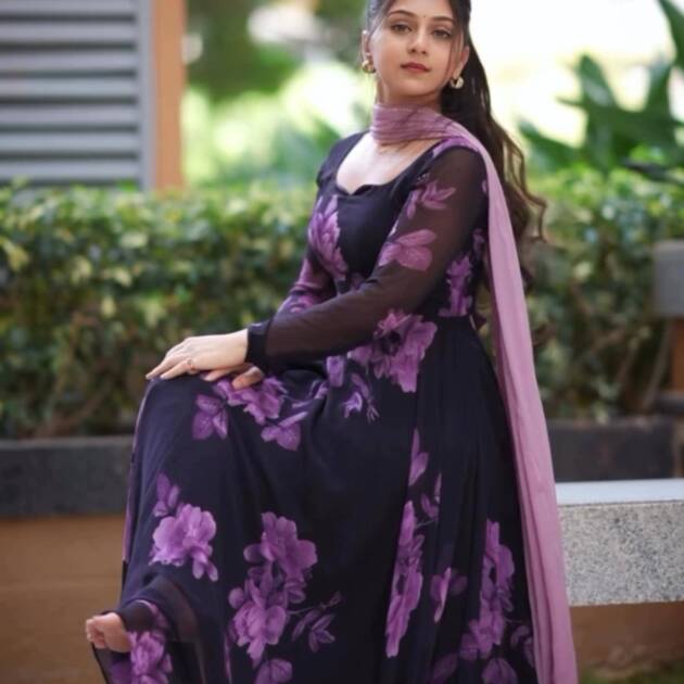 Floral Anarkali Salwar Suit