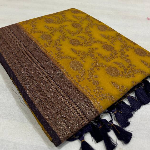 Antique Jari Butta Silk Saree